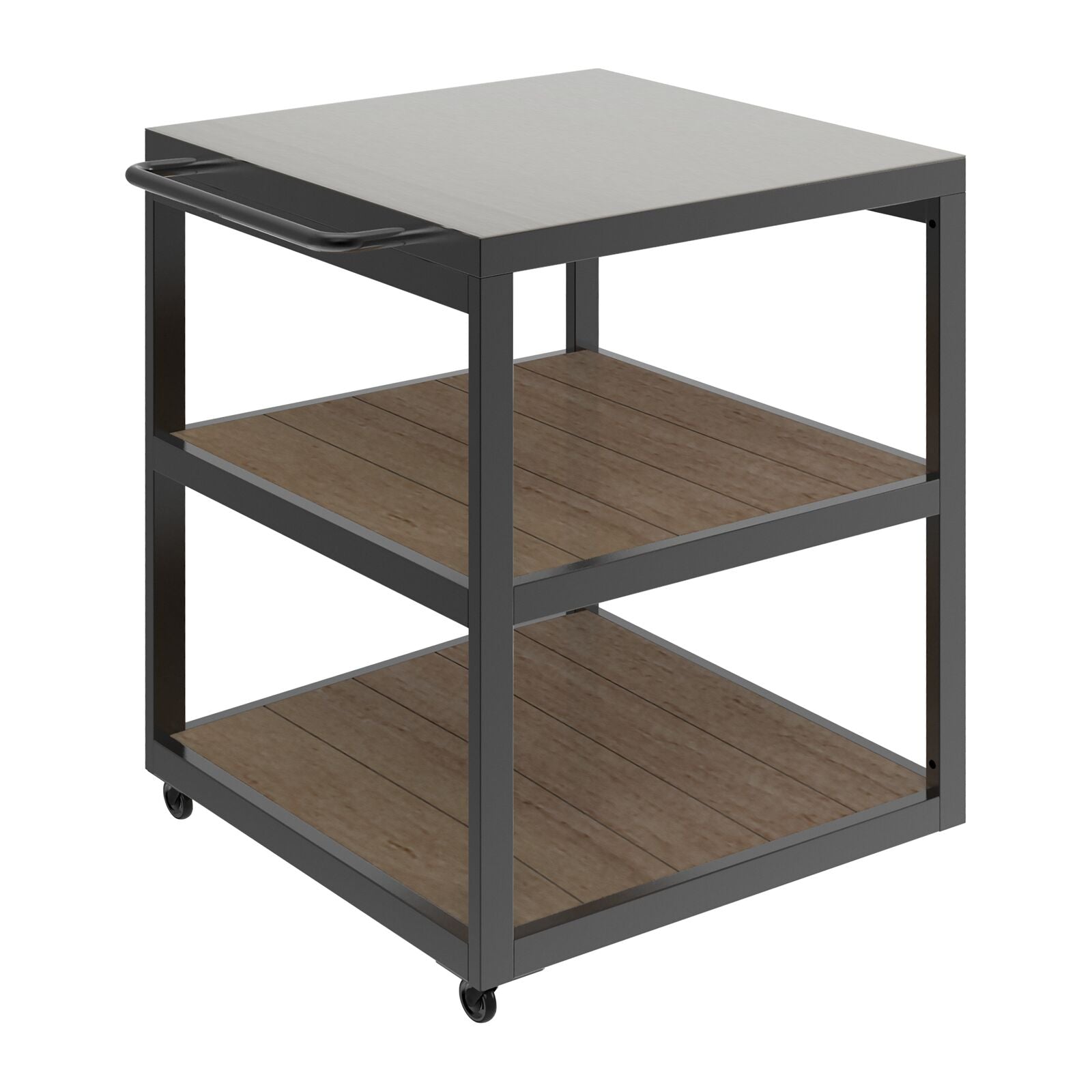 Witt Pizza Trolley Sivu­pöytä 1/2 Pizza­asema Musta/Hopea