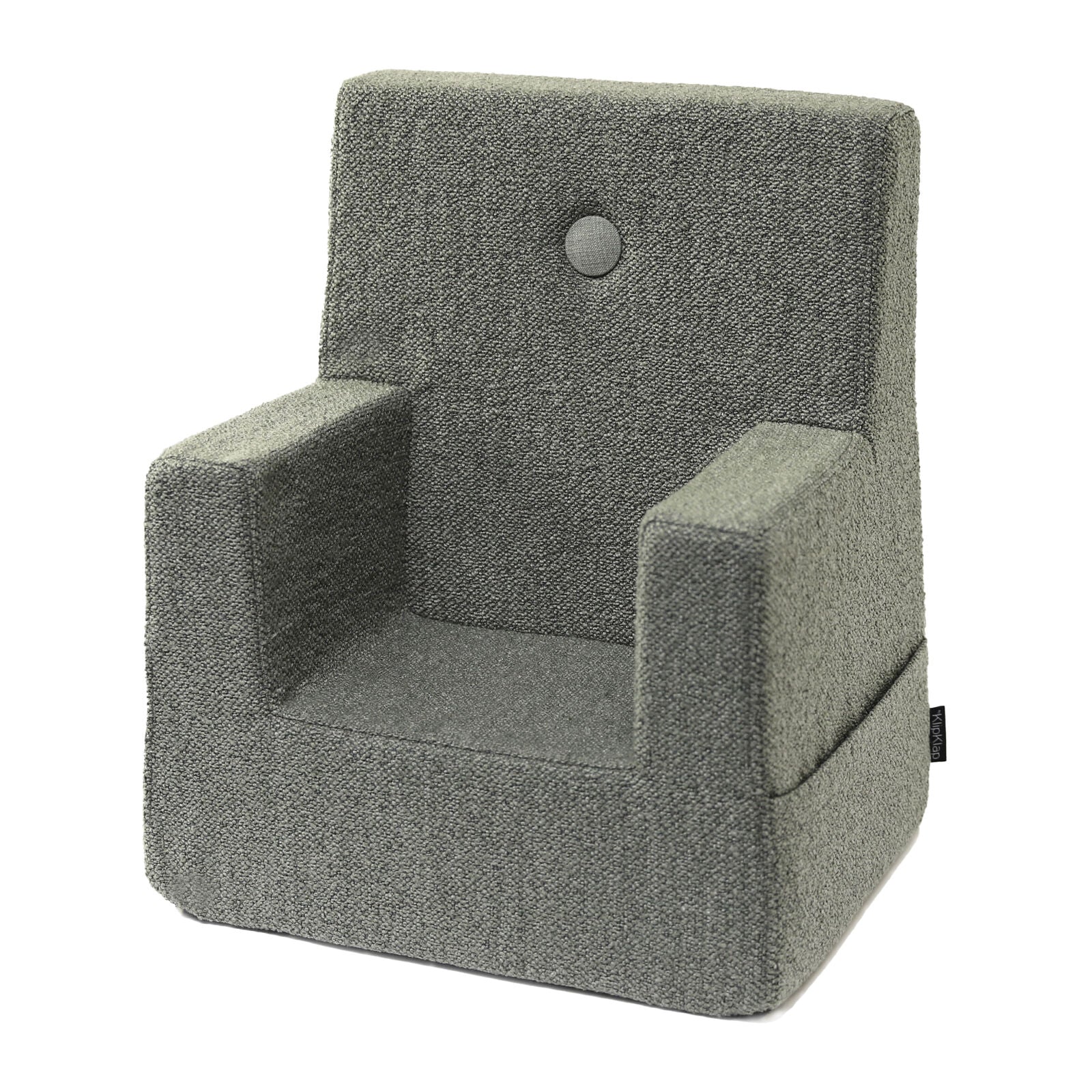 By KlipKlap KK Kids Chair Dusty green bouclé w. light green