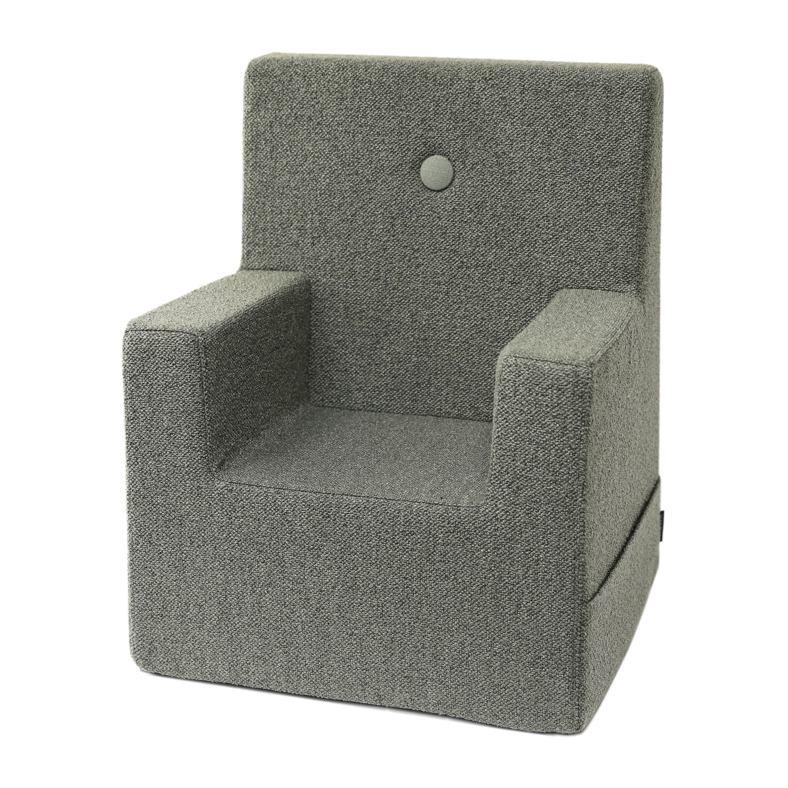 By KlipKlap KK Kids Chair XL Dusty green bouclé w. light green