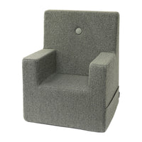 By KlipKlap KK Kids Chair XL Dusty green bouclé w. light green