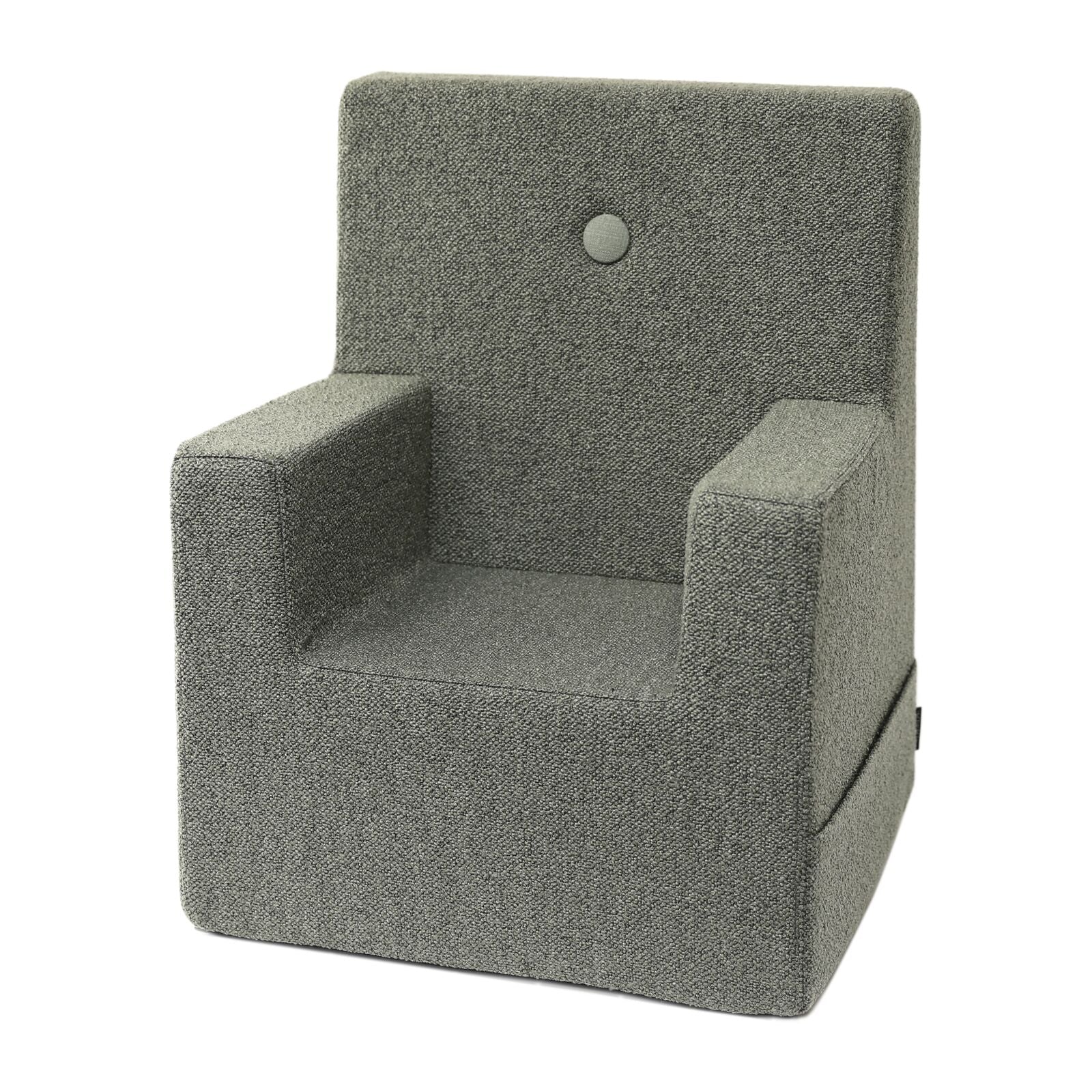 By KlipKlap KK Kids Chair XL Dusty green bouclé w. light green