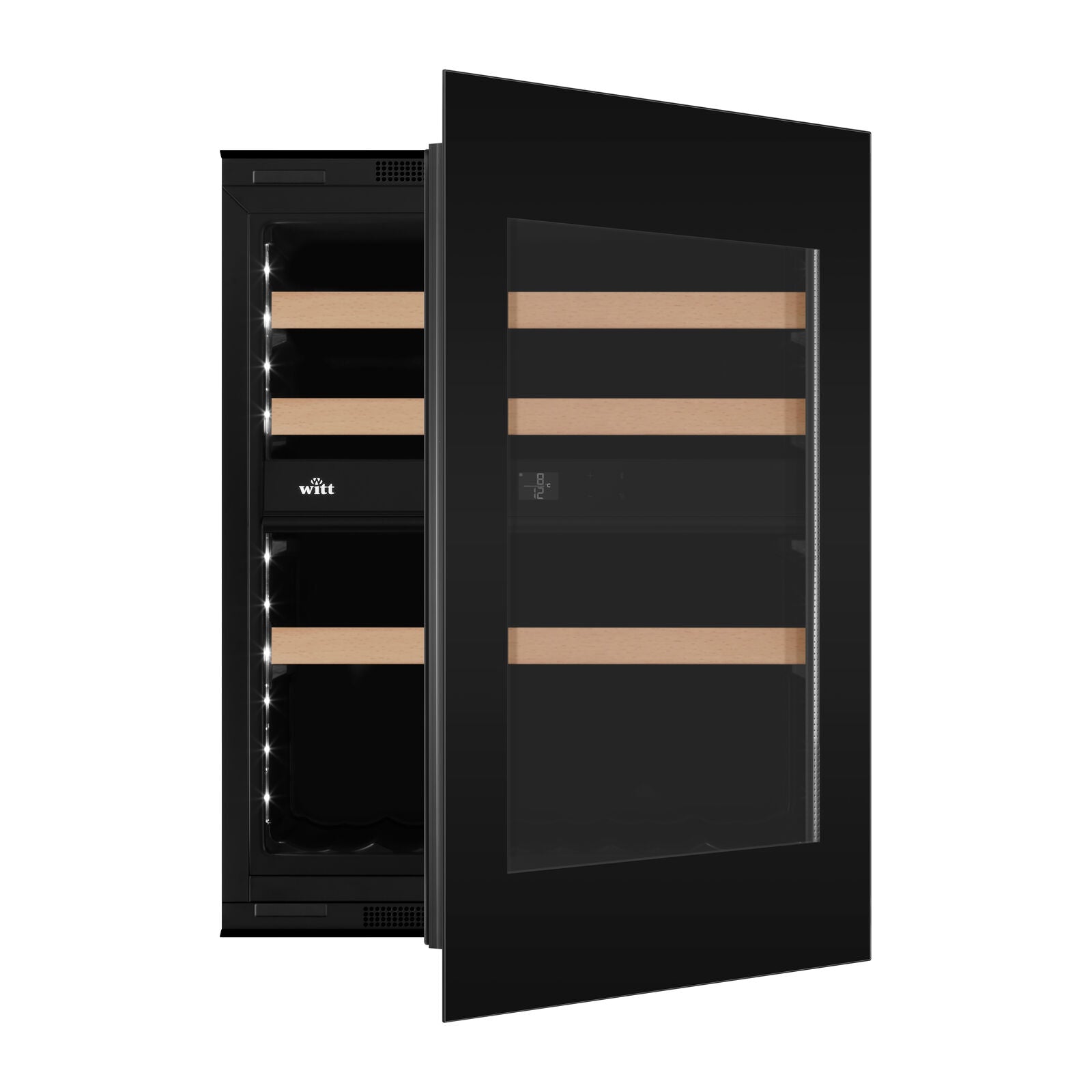 Witt WIU6070P-2B33 Integrert vinskap Svart