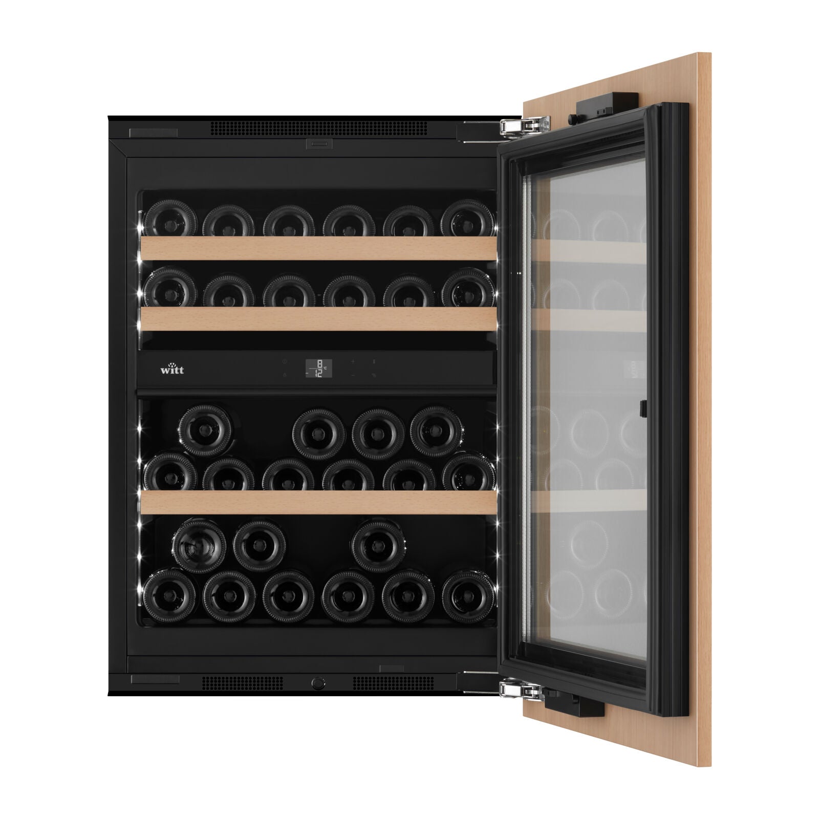 Witt WIU6078P-2P36 Integrert vinskap Svart