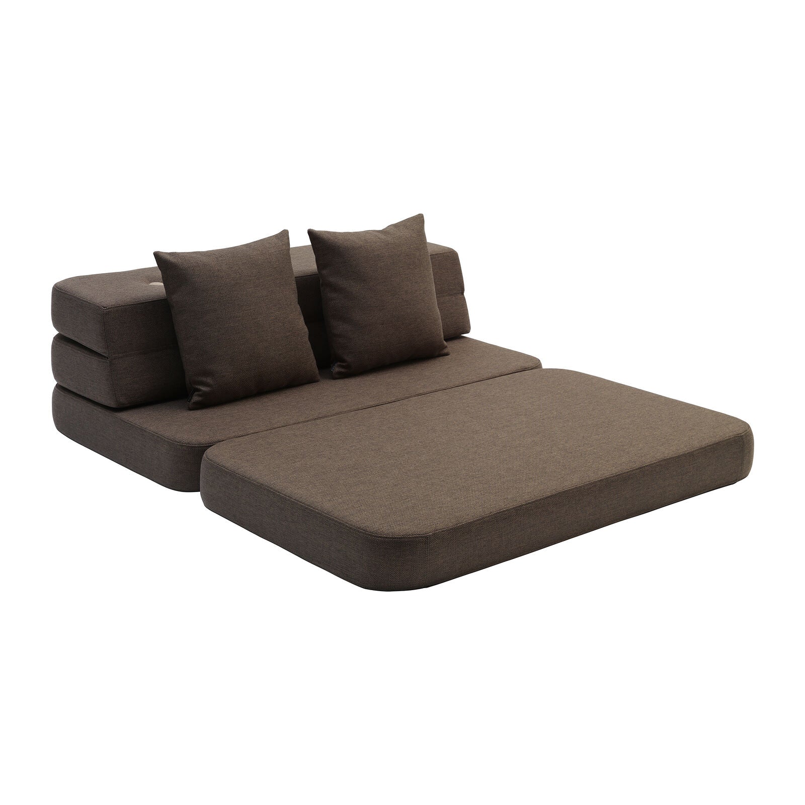 by KlipKlap 3 Fold Sofa 120 cm Brown