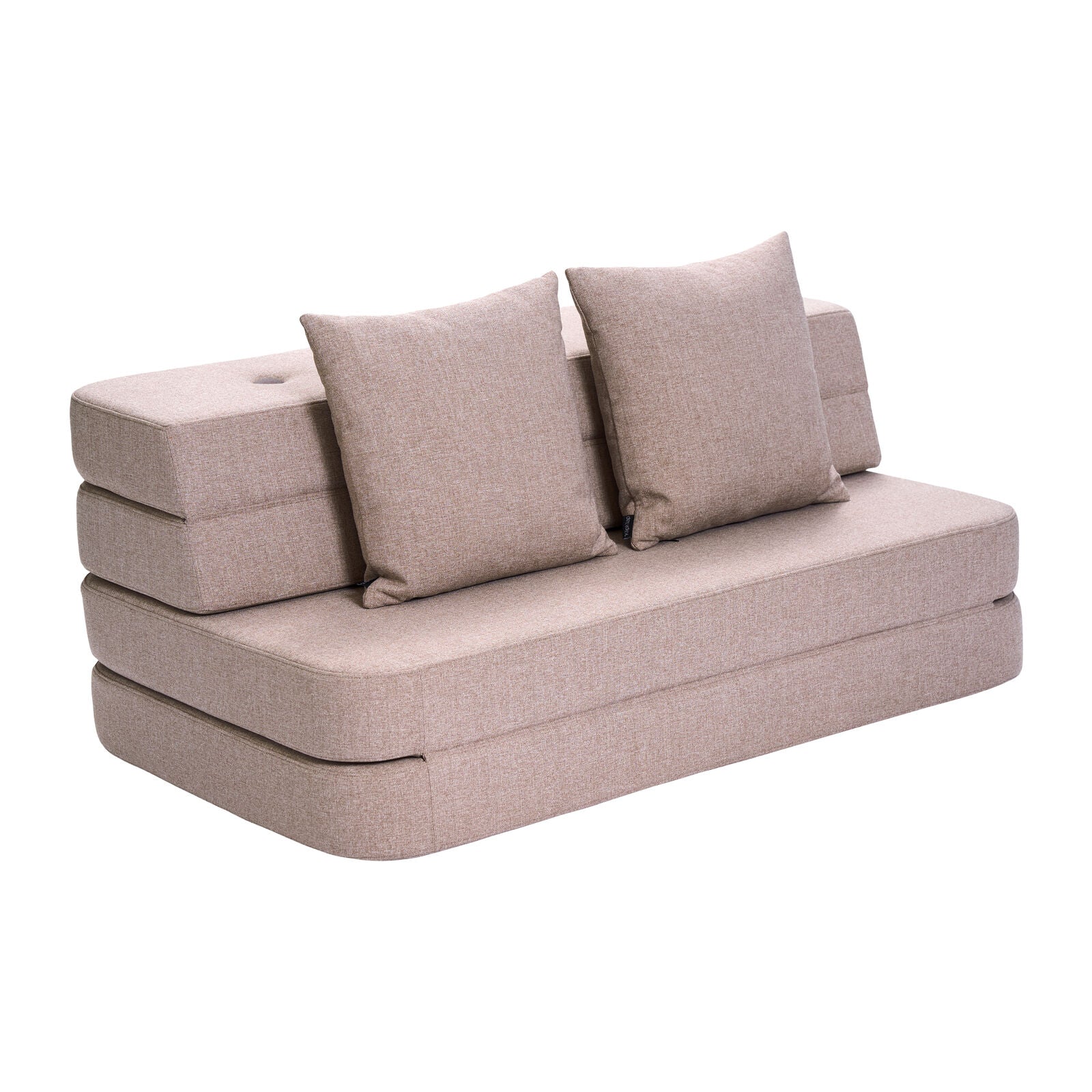 By KlipKlap KK 3 Fold Sofa 120 cm Soft Rose m. Rose