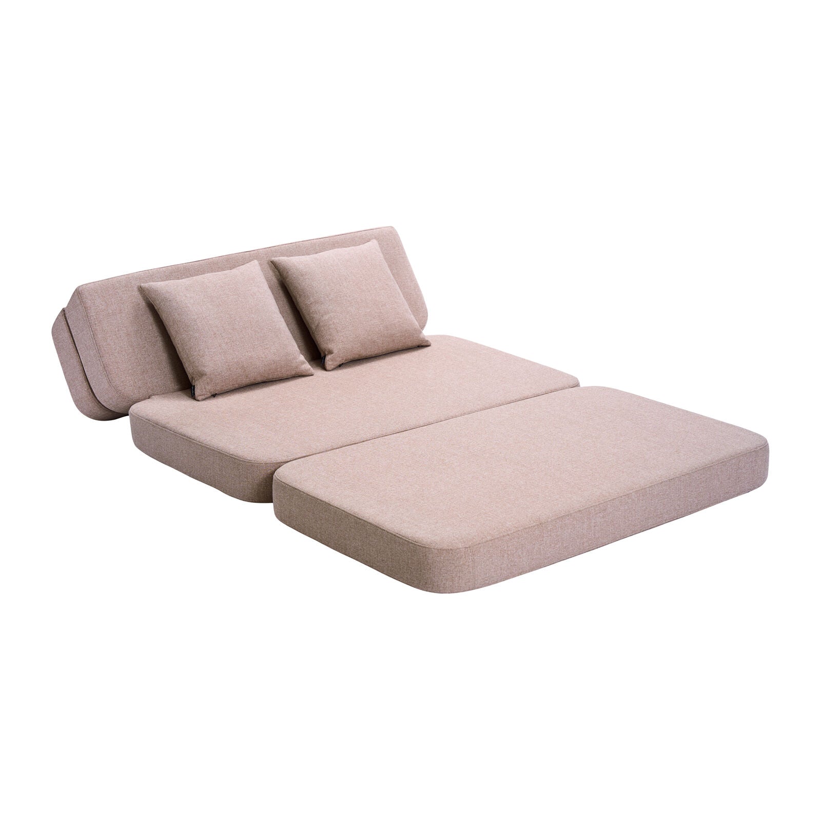 By KlipKlap KK 3 Fold Sofa 120 cm Soft Rose m. Rose
