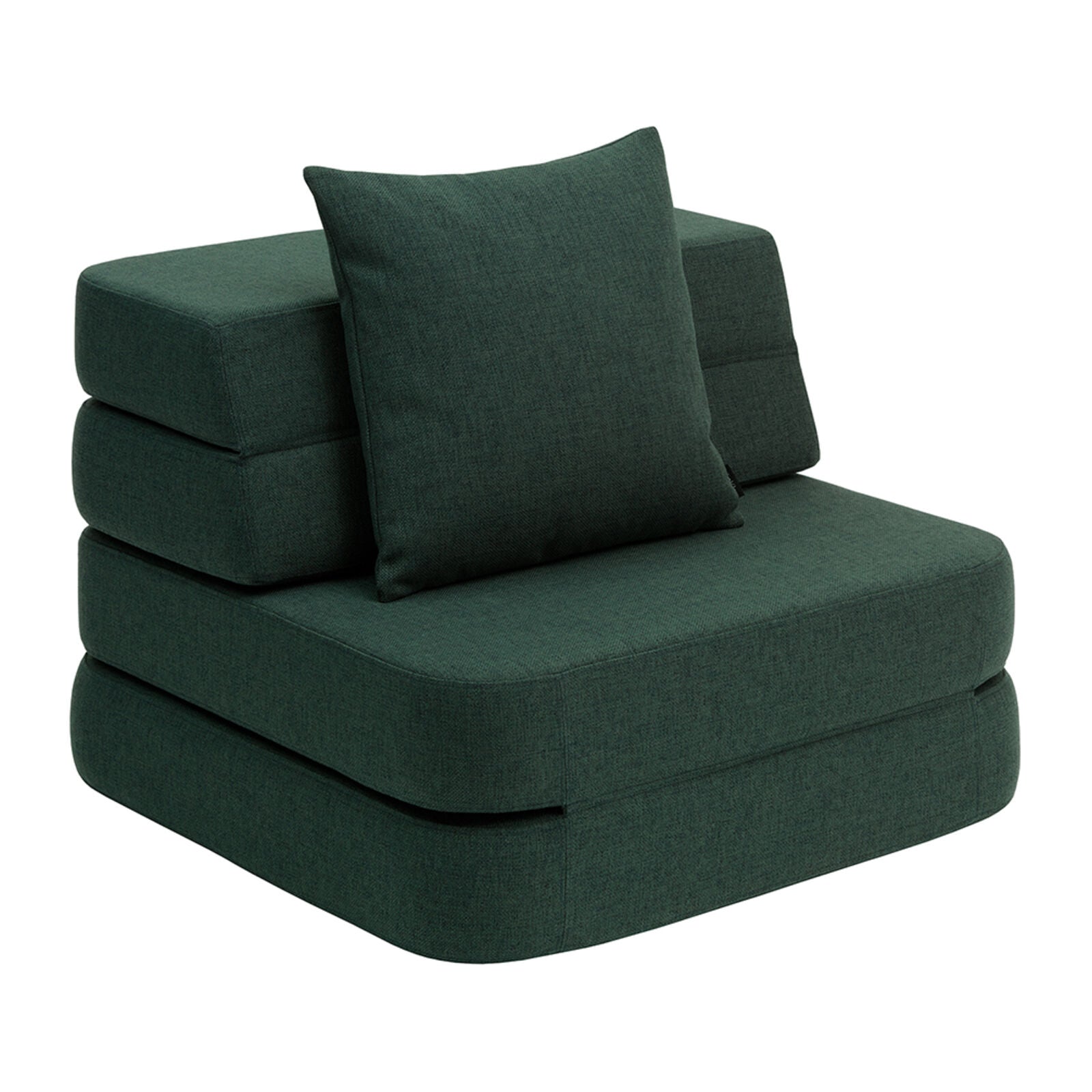 by KlipKlap 3 Fold Sofa Single Deep Green