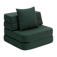 by KlipKlap 3 Fold Sofa Single Deep Green