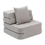 By KlipKlap KK 3 Fold Sofa Single Multi Grey w. Grey