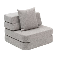by KlipKlap 3 Fold Sofa Single Multi Grey