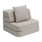 by KlipKlap 3 Fold Sofa Single Soft Beige