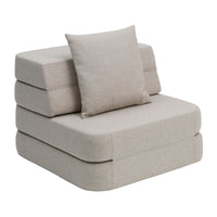 by KlipKlap 3 Fold Sofa Single Soft Beige