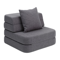 by KlipKlap 3 Fold Sofa Single Soft Blue Grey
