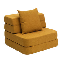 by KlipKlap 3 Fold Sofa Single Soft Mustard