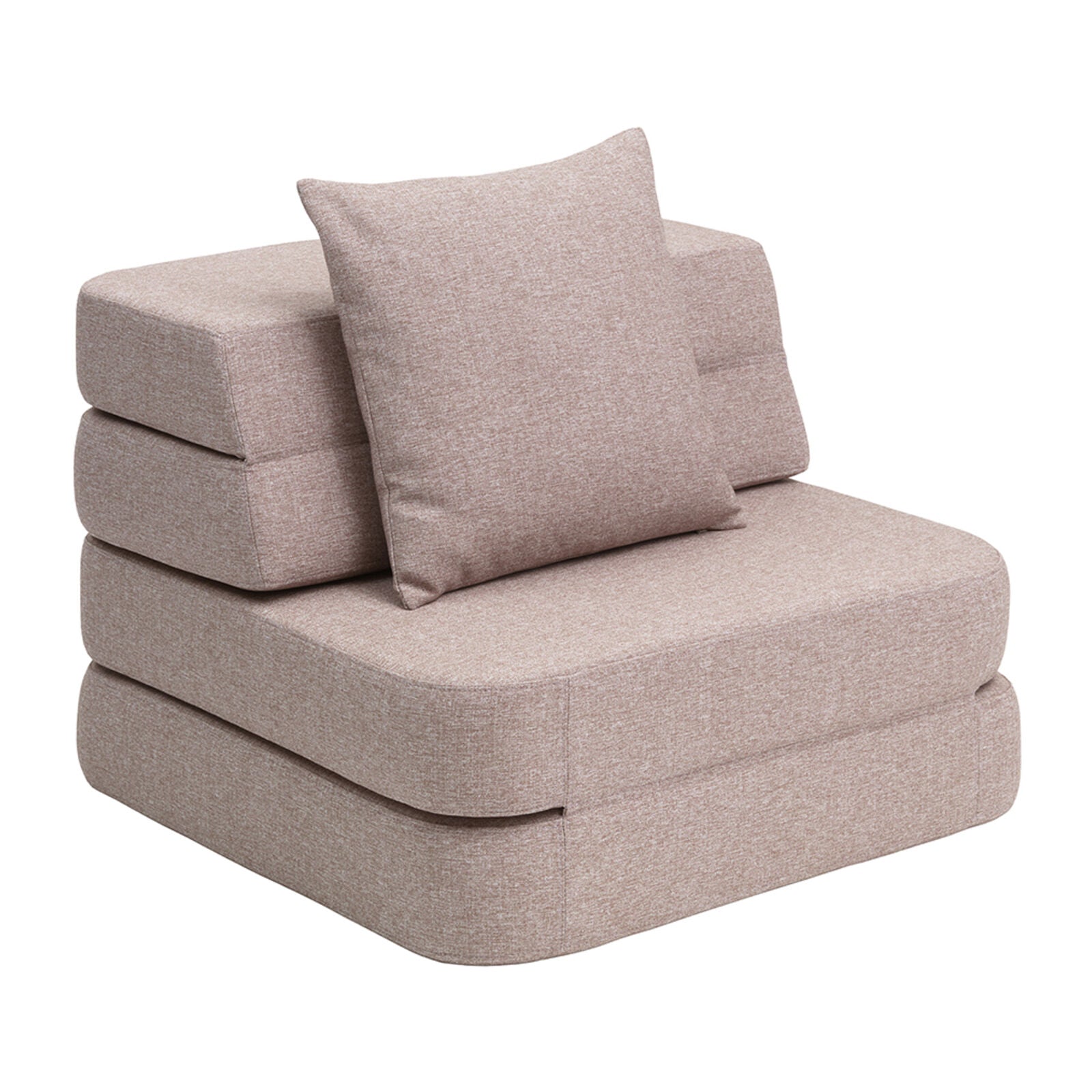 by KlipKlap 3 Fold Sofa Single Soft Soft Rose
