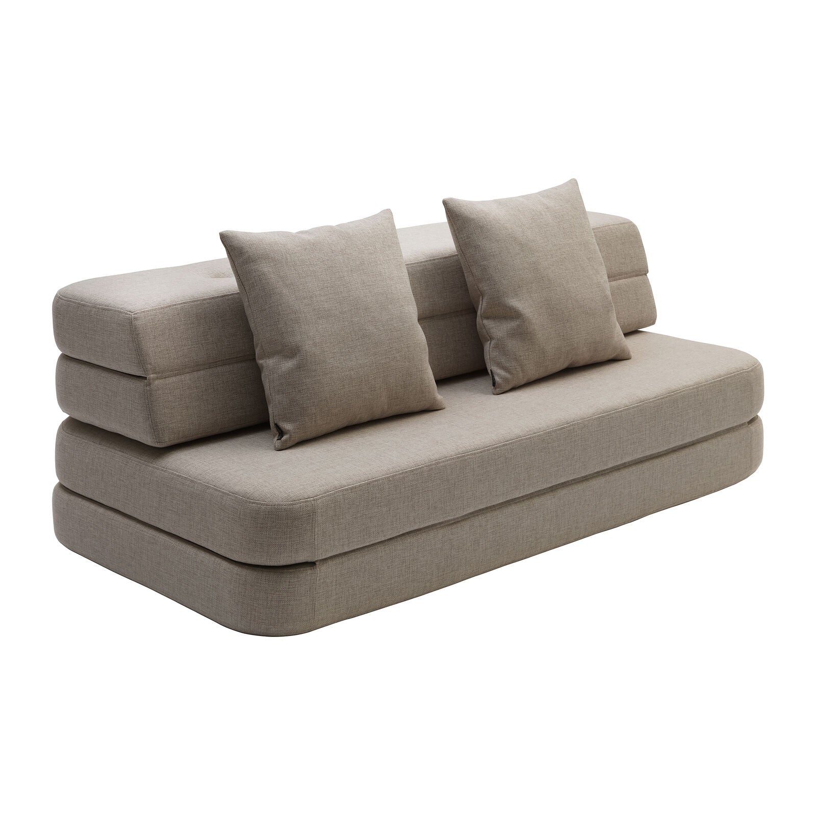 By KlipKlap KK 3 Fold Sofa XL Blød 140 cm Beige w. Sand