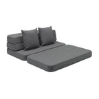 by KlipKlap 3 Fold Sofa XL Soft 140 cm Blue Grey