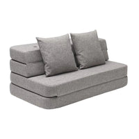 by KlipKlap 3 Fold Sofa XL Soft 140 cm Multi Grey