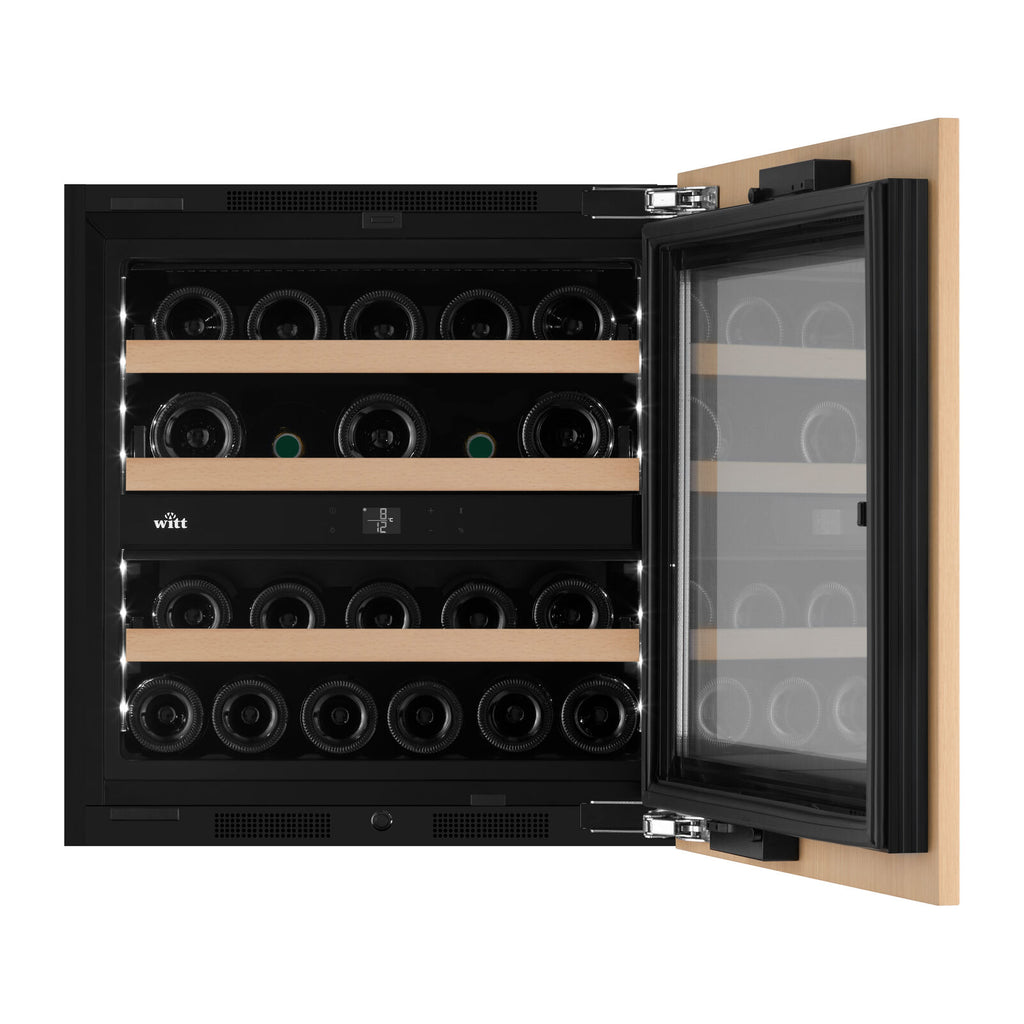 Witt WIU6060P-2P23 Integrert vinskap Svart