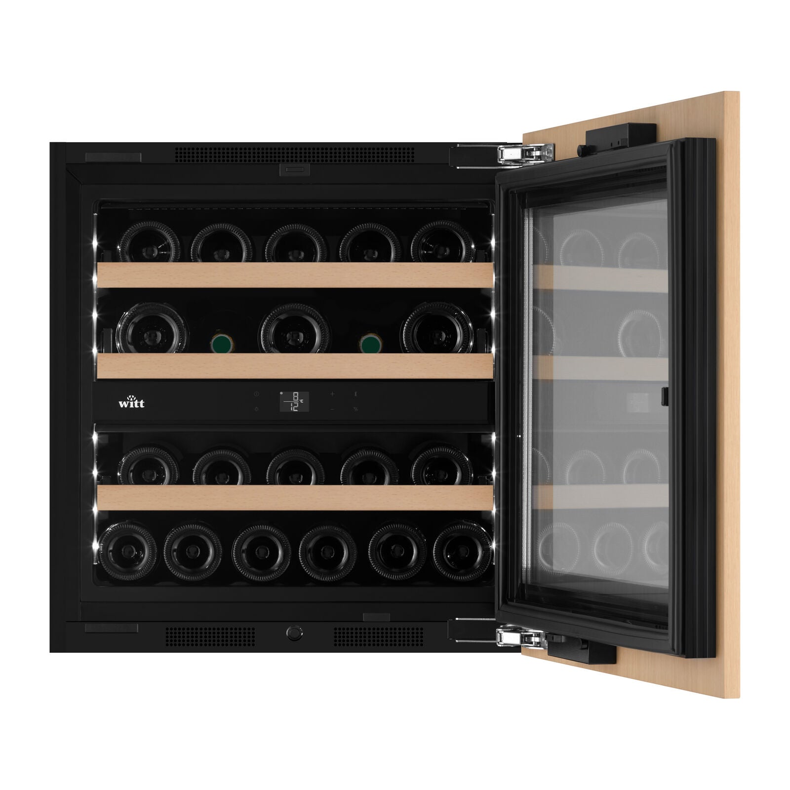 Witt WIU6060P-2P23 Integrert vinskap Svart