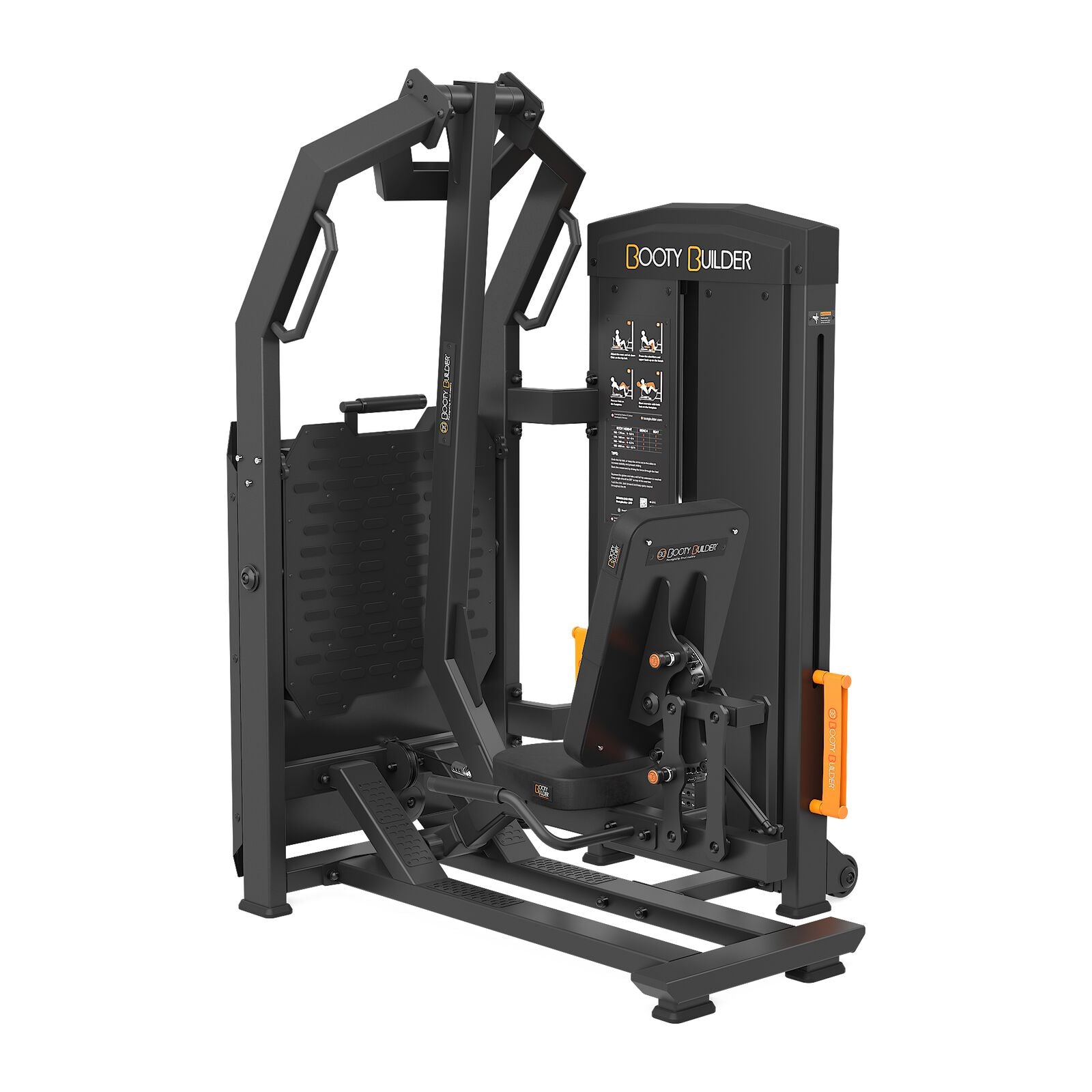 Booty Builder Pendulum Hip Press, Stack loaded Strength training Machine Black