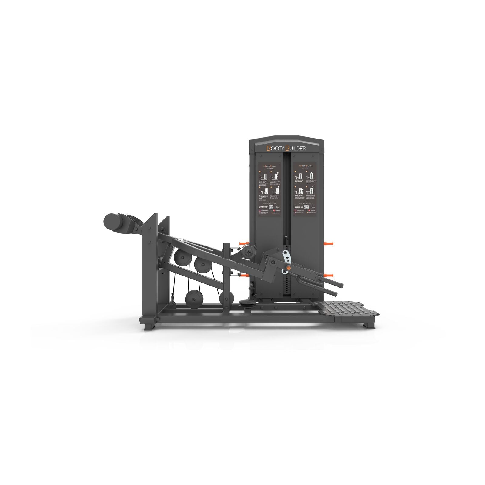 Booty Builder Split Squat & Deadlift, Stack loaded Strength training Machine Black