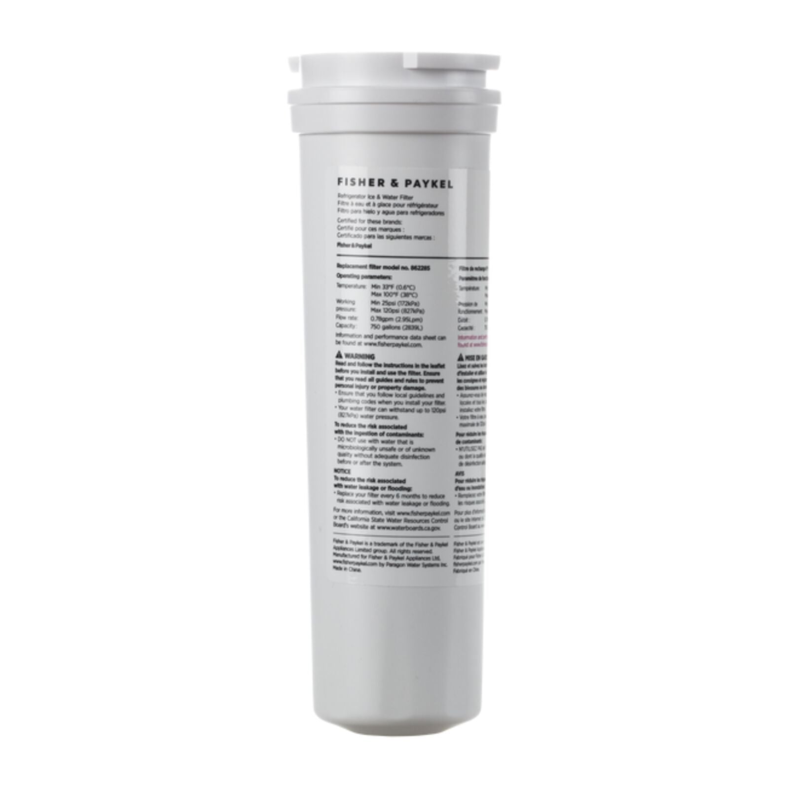 Fisher & Paykel Vannfilter for kjøleskap/fryser Integrert