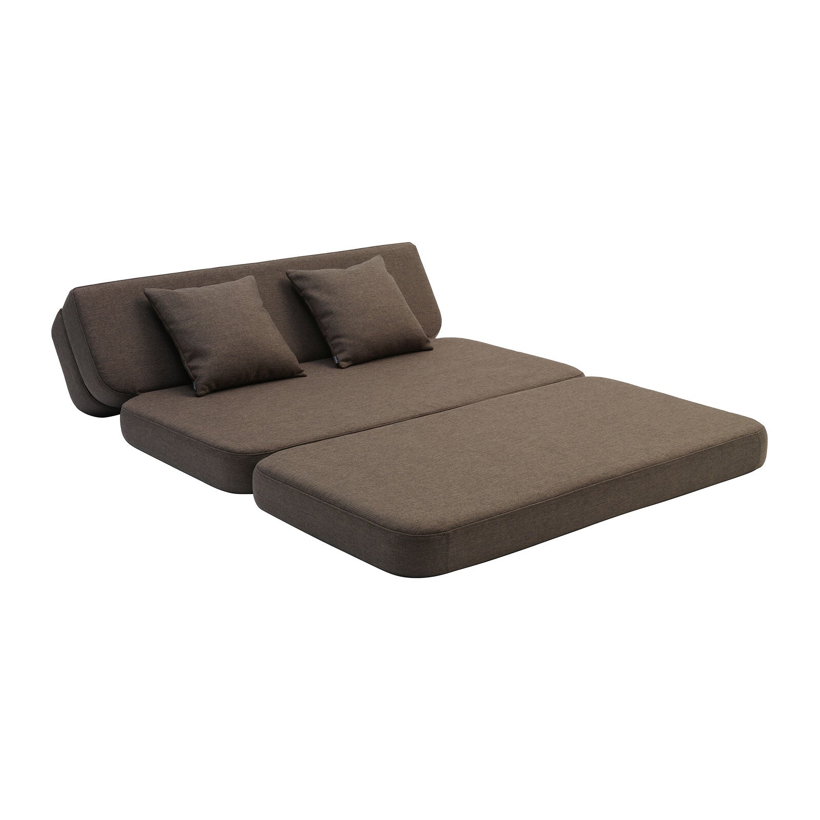 By KlipKlap KK 3 Fold Sofa XL Soft 140 cm Brown w. Sand