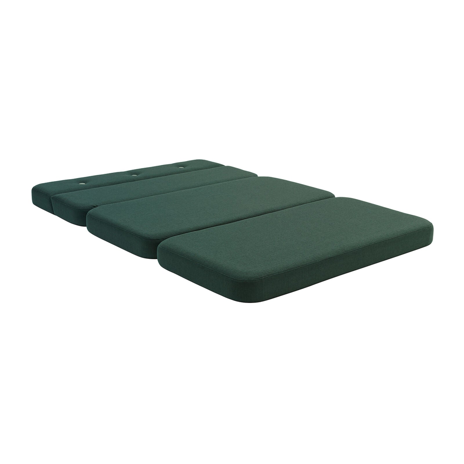 By KlipKlap KK 3 Fold Sofa XL Soft 140 cm Deep Green w. Light Green
