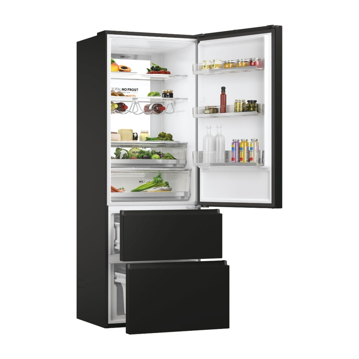 Haier HTW7720ENPT Fridge-freezer Black