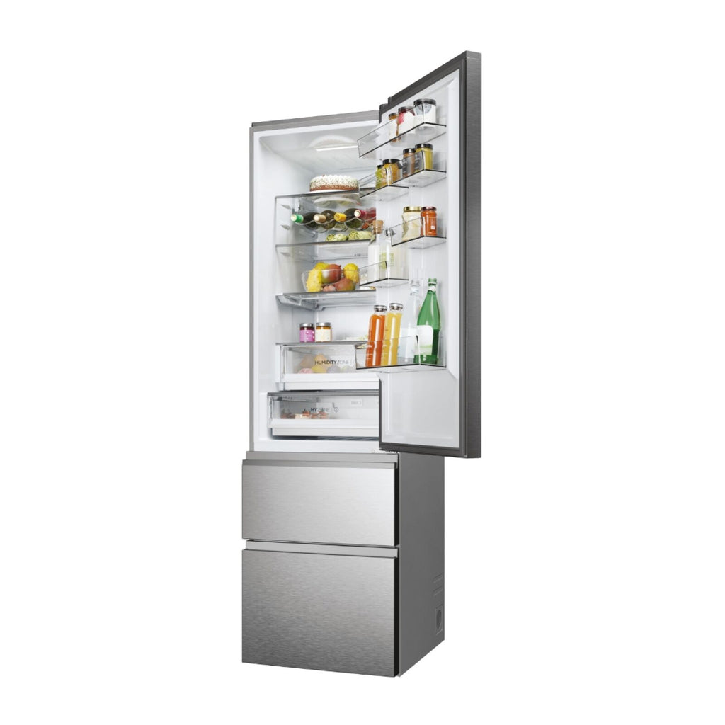 Haier HTW5620DNMG Køle-fryseskab rustfrit stål
