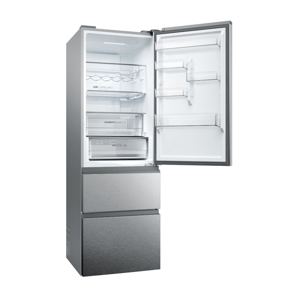 Haier HTW5618DNMG Køle-fryseskab Rustfrit stål