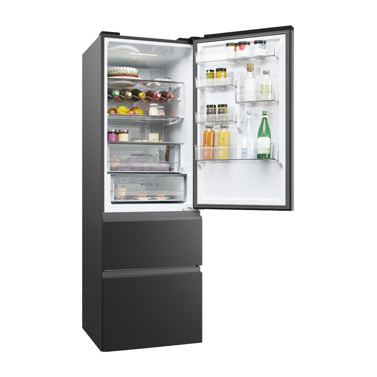 Haier HTW5618DNPT Køle-fryseskab Sort