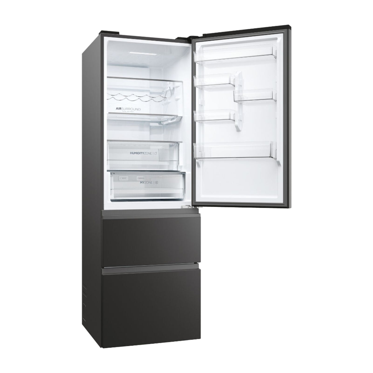 Haier HTW5618DNPT Køle-fryseskab Sort