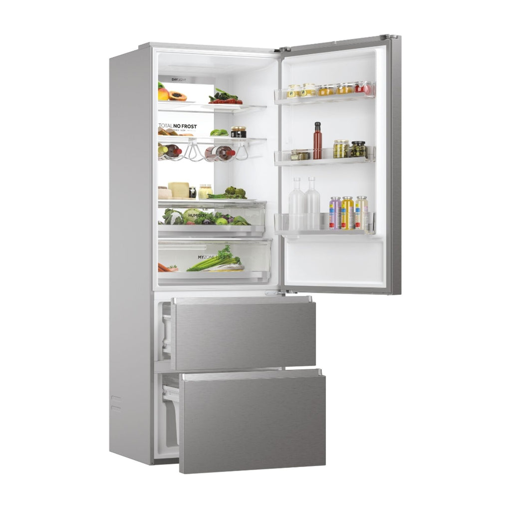 Haier HTW7720BNMM Fridge-freezer Stainless steel