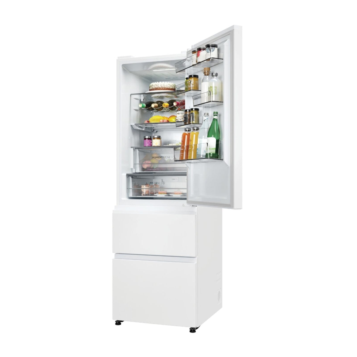 Haier HTW5618DNPW Fridge-freezer Black