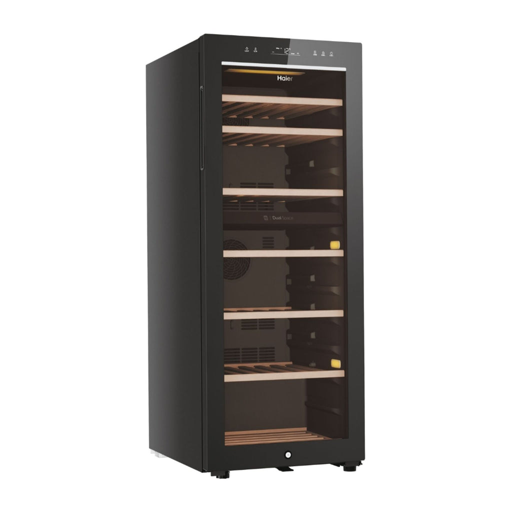 Haier HWS77GDAU1 Fritstående vinkøleskab Sort