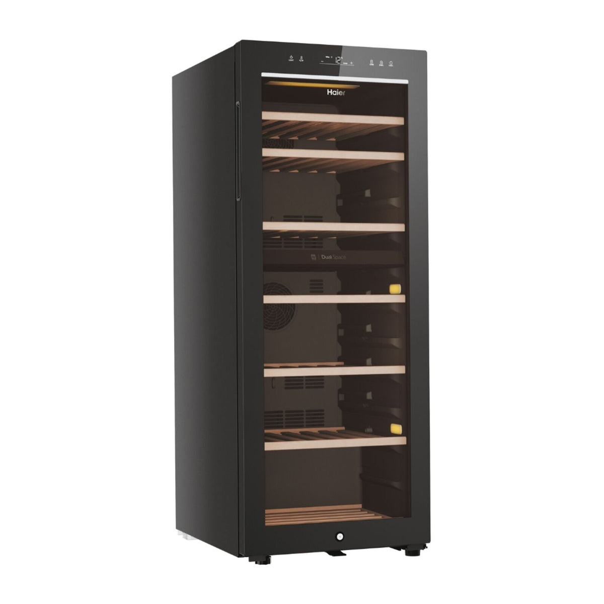 Haier HWS77GDAU1 Fritstående vinkøleskab Sort