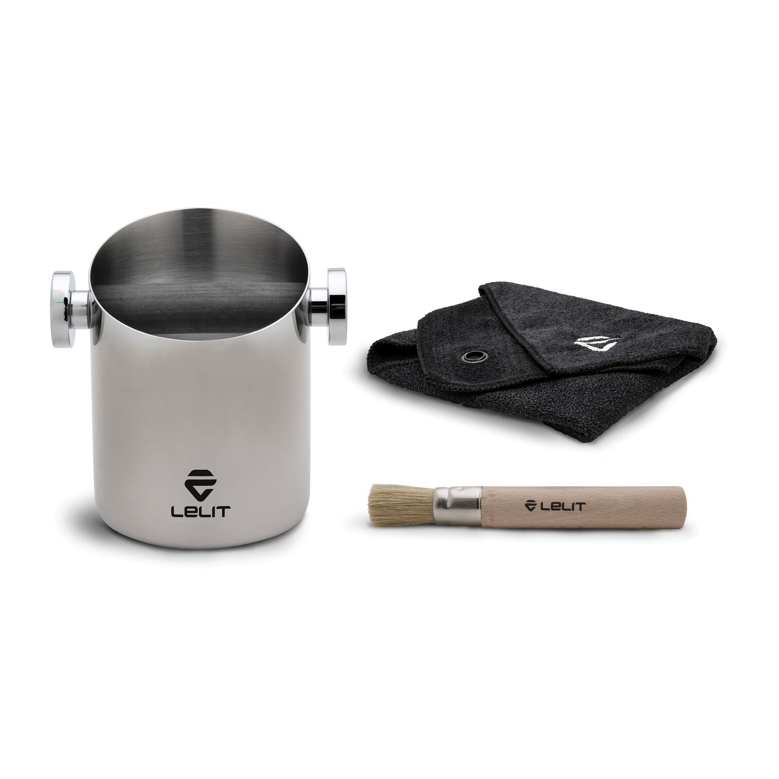 Lelit Knock Box for 10 Grounds - PLA360S Brushed Stainless Steel