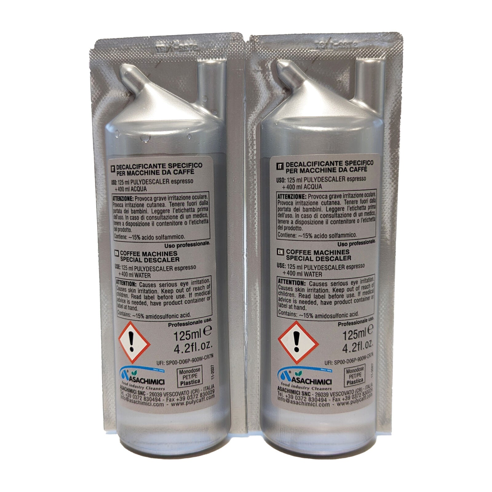 Lelit 2*125 ML Bottles Descale - PLA9204 White