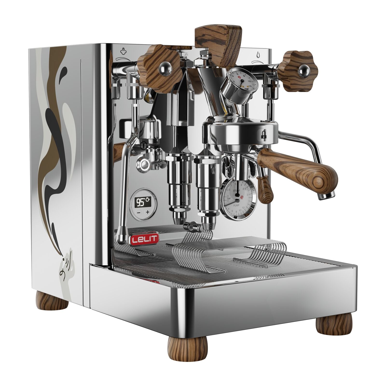 Lelit Bianca 40Years TYPE Q Espressomaskin Polerat Stål