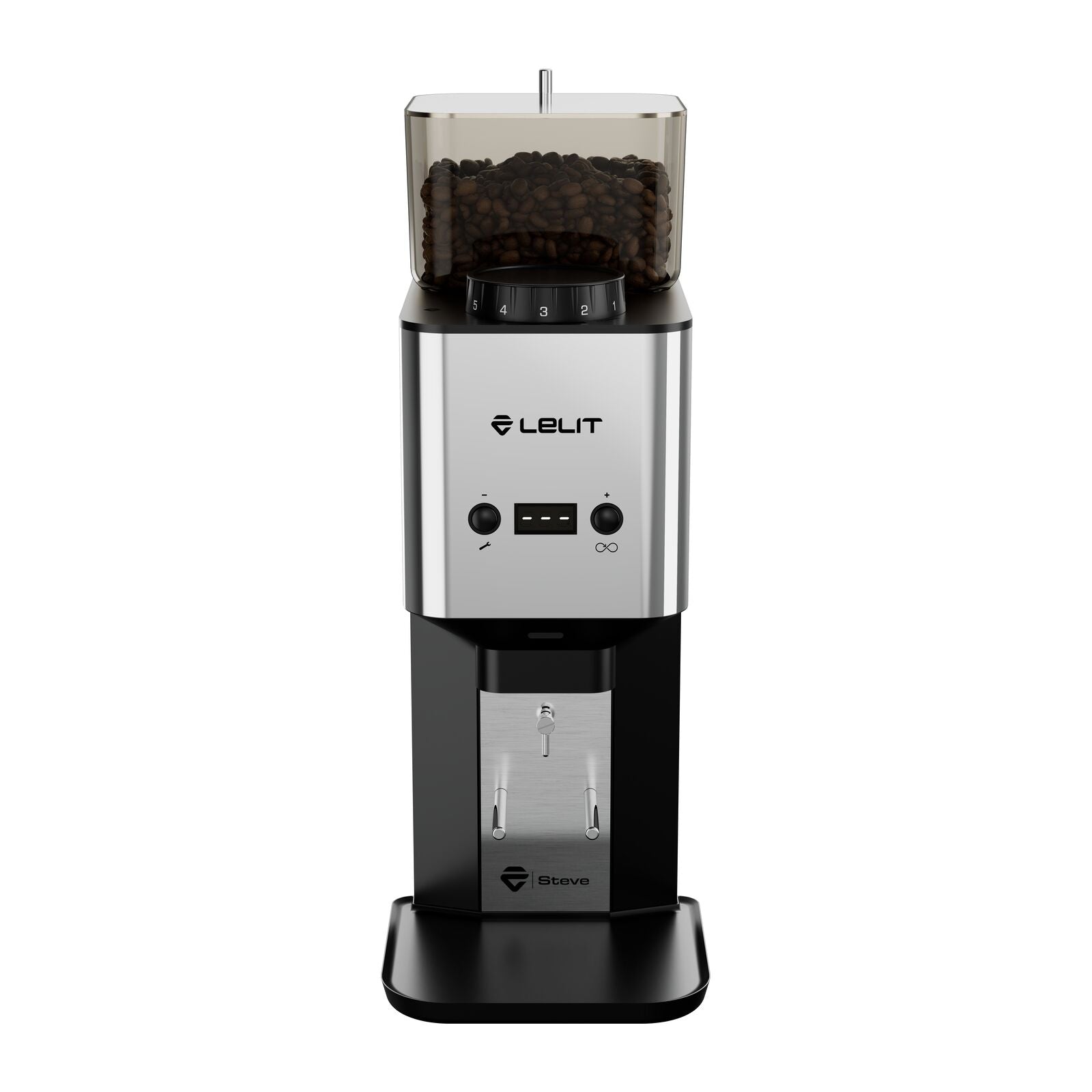 Lelit Steve Flat BURR PSS Type Q Kaffekværn Poleret Stål