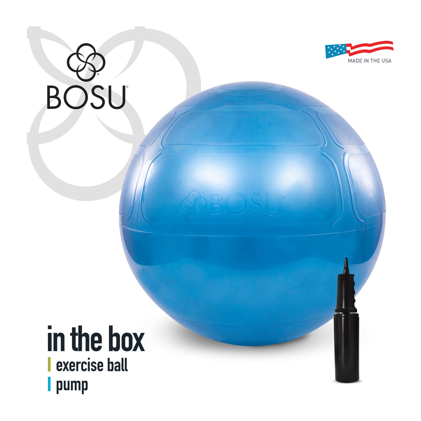 BOSU Træningsbold Fitnessbold Blå 55 cm Fitnessbold Blå
