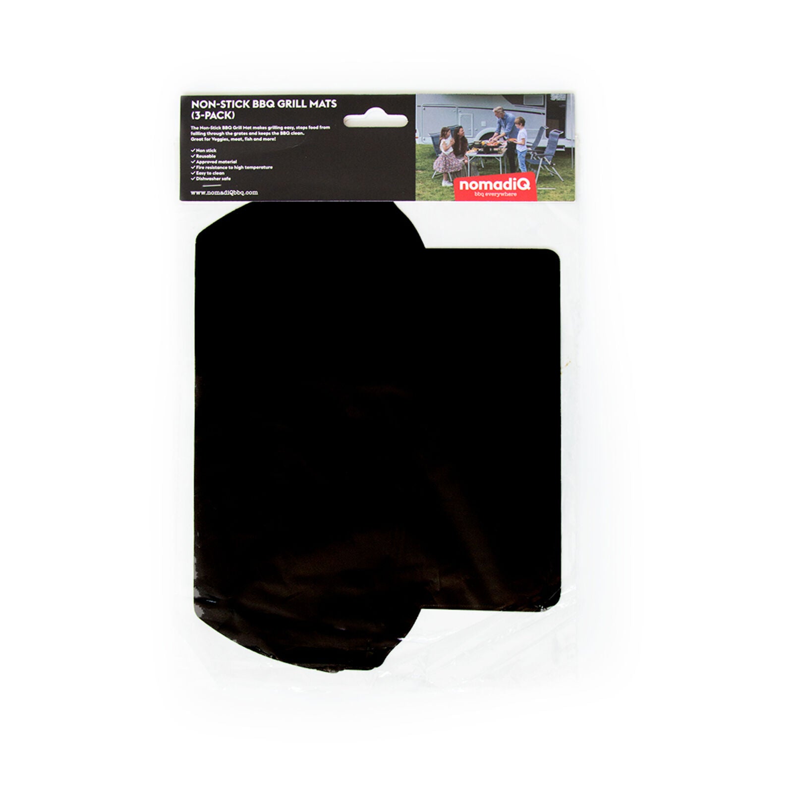 NomadiQ Non-Stick Grill Mats (3-pack) Black