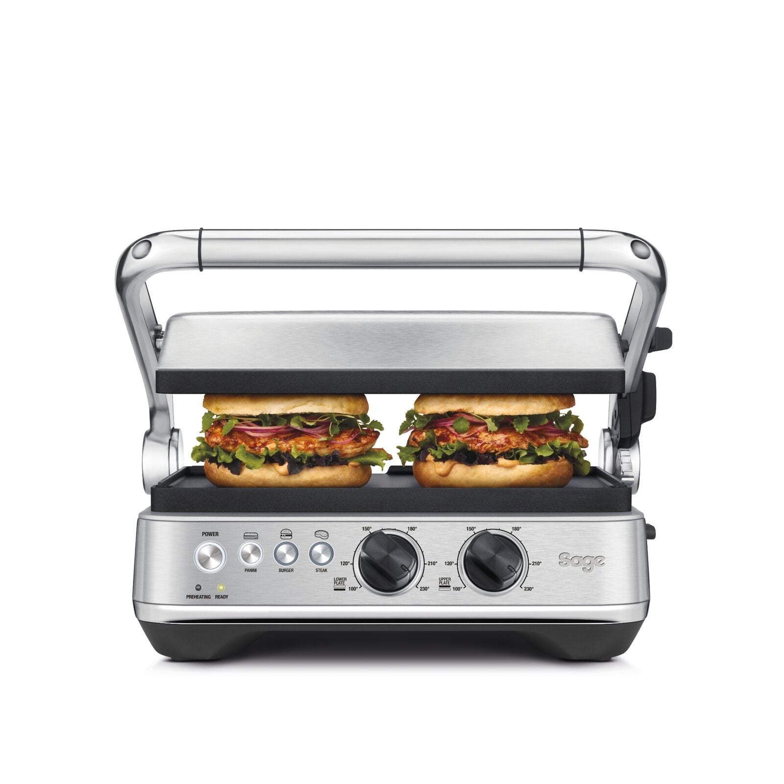 Sage SGR700BSS Grill og smørbrødgrill Børstet stål