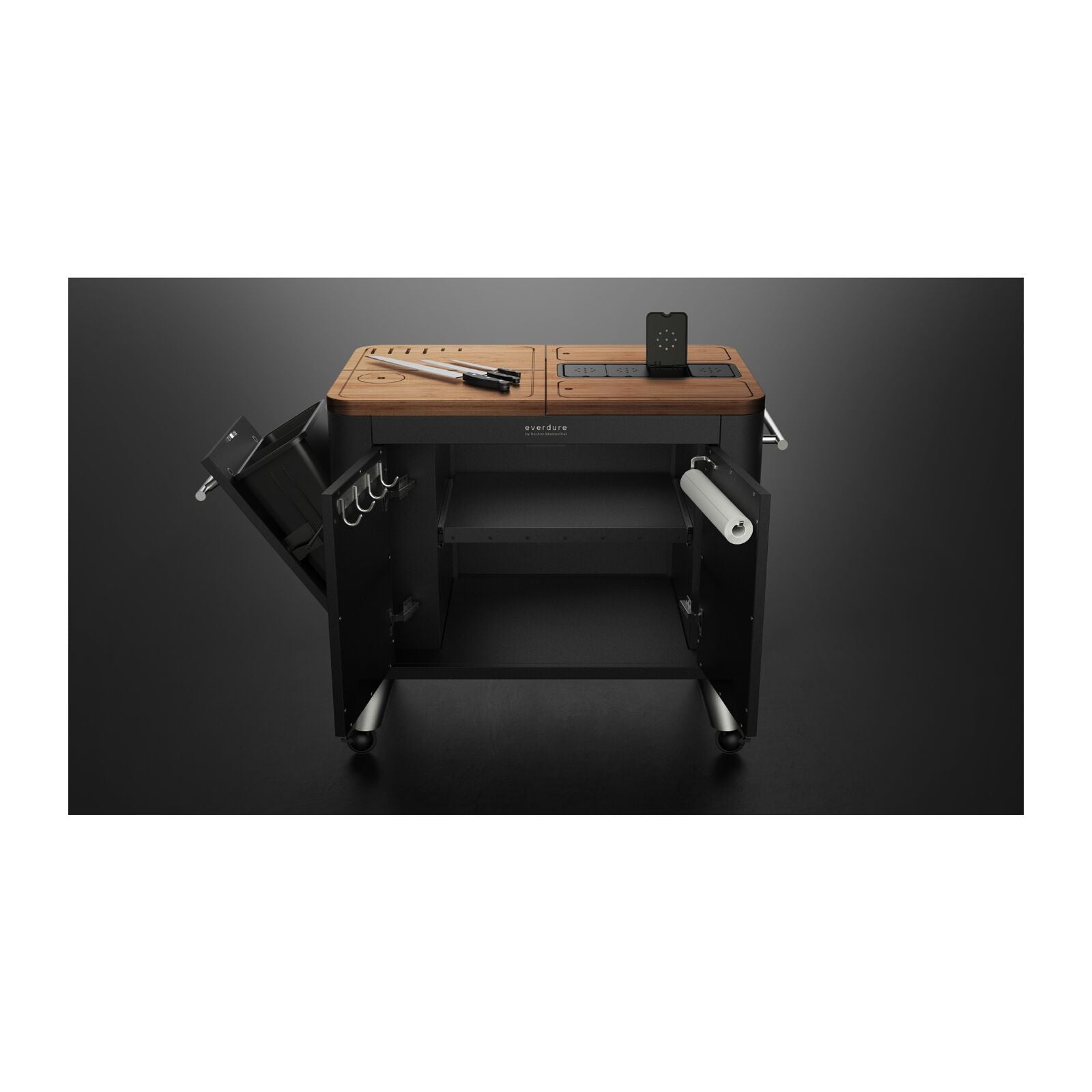 Everdure Prep Kitchen Charcoal BBQ Black