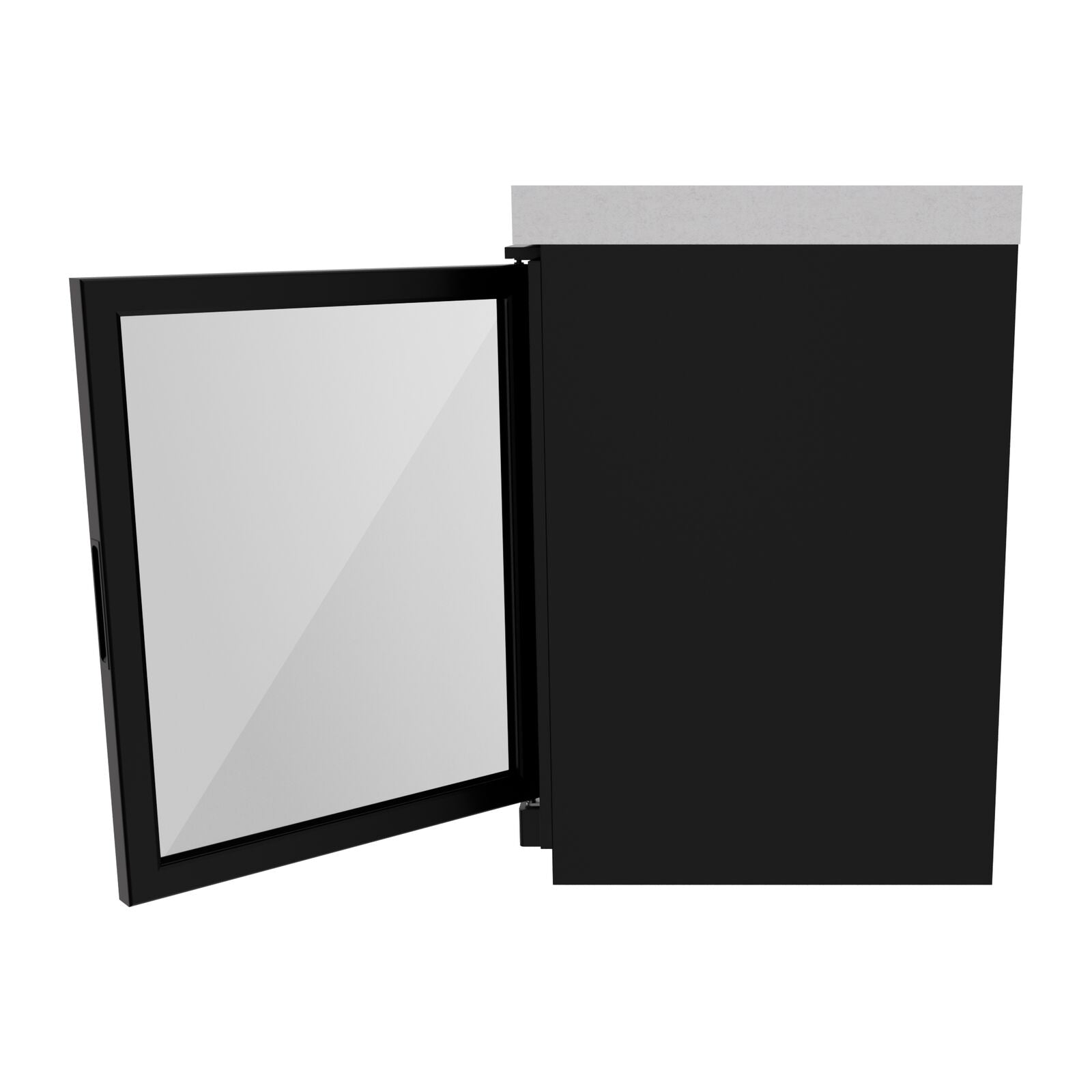 Everdure Single Door Beverage Cooler Module Black Finish Refrigerator Black