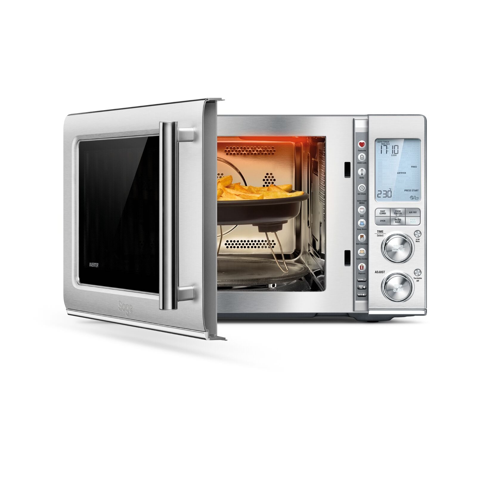 Sage SMO870BSS 3 IN 1 Microwave Oven Microwave and combioven Brushed steel