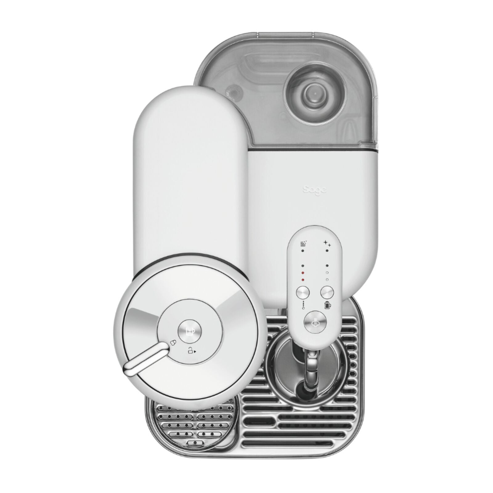 Sage SVE850SST Kapselikone Merisuola Valkoinen