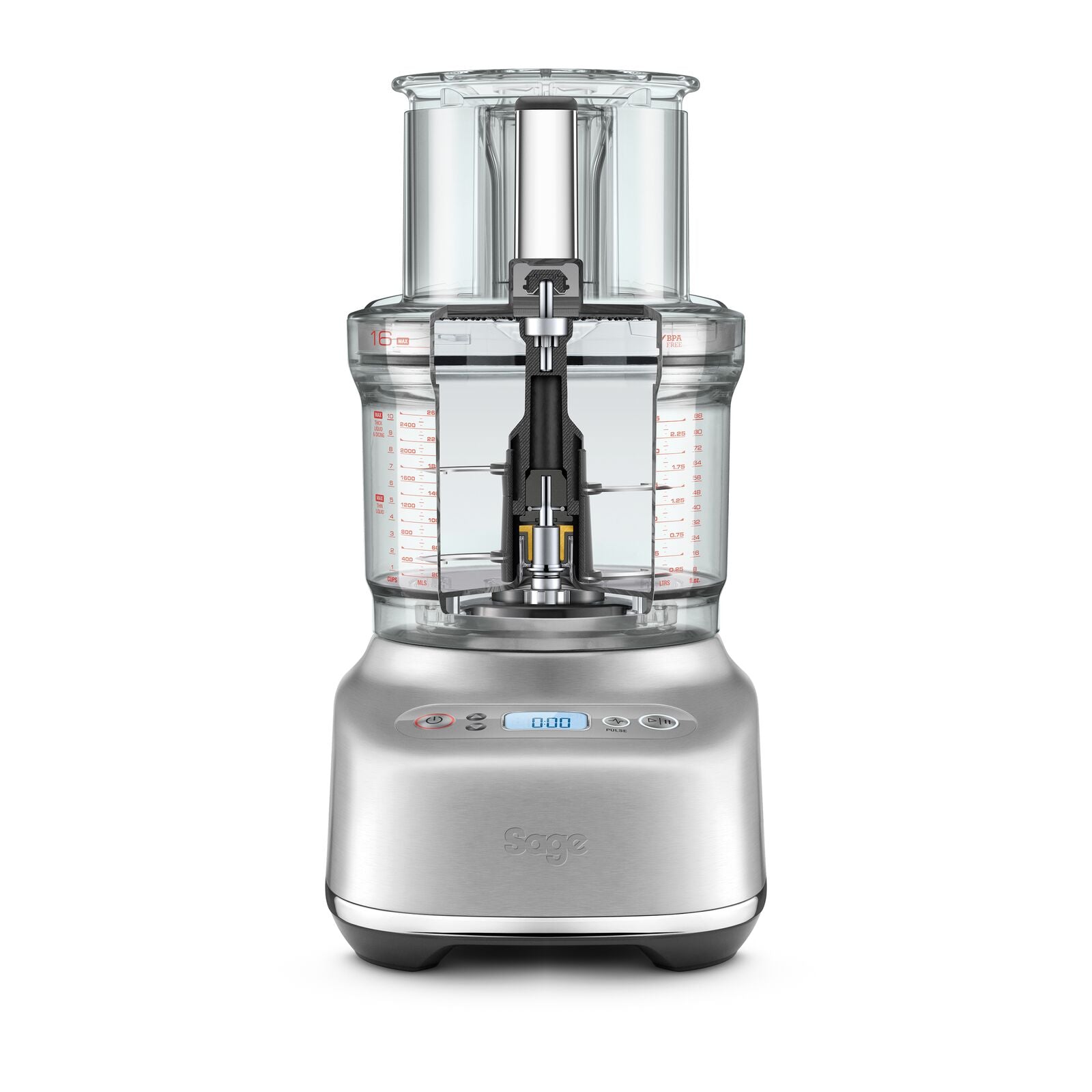 Sage SFP838BSS Monitoimikone Harjattu ruostumaton teräs